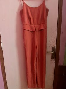 Coral Wide-Leg Jumpsuit