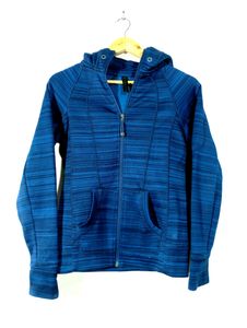 Navy Blue Printed Jacket (Women)