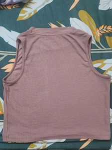 Mauve Roadster Sleeveless Crop Top