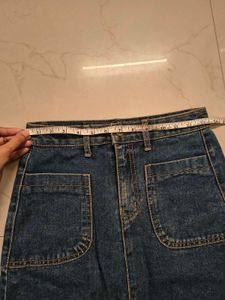 A-line Denim Skirt