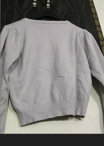 Cropped Lavender Long Sleeve Top