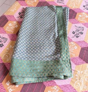 Beautiful Very Sower Saree With Stiched Blouse