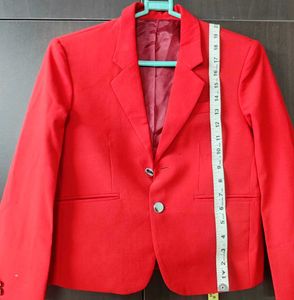 Red Maroon Blazer For 10-12 Yr Boy/girl