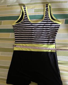 Striped &amp; Neon Lycott Swimsuit 6-8 Yrs