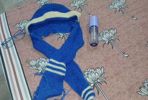 Pintrestyy Blue Knitted Hat  Scarf 👒 💙