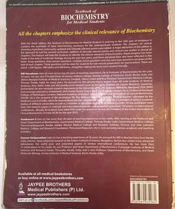 Vasudevan Biochemistry Textbook Ed 9