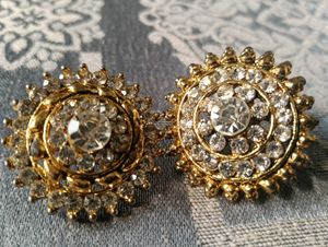 Gold Rhinestone Earrings