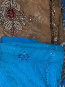 Elegant Embroidered Saree Fabric