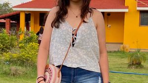 Floral Powder Blue Top