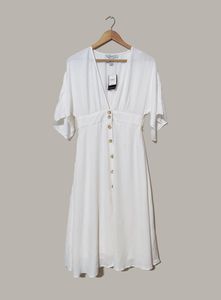 Forever21 Off White Midi Dress