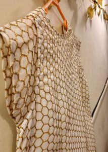 Elegant White &amp; Gold Top