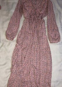 Floral Print Pink Dress
