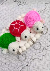 turtle crochet keychain 1 pc.