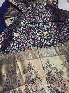 Blue Saree With Blouse