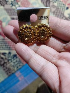Gold Tone Statement Earrings