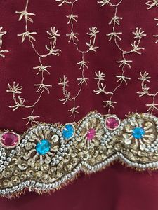 Wedding Mahroom Saree