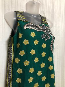 Zara Mini Green Printed Dress