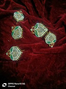 Sparkling Silver Indian multiple Jewelry Set