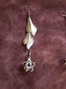 Copper Dangling Star Earrings