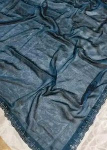 Elegant Blue Saree unstiched blouse