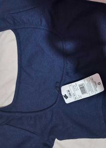 Chic Navy Long Sleeve Crop Top