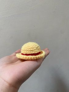 Luffy Hat Crochet Keychain 🧶