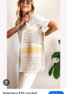 anko Summer Crochet Tote Bag