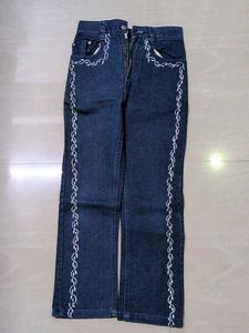 Embroidered Denim Jeans