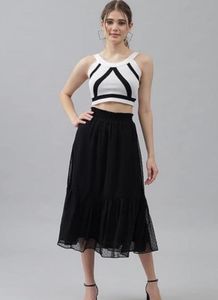 Black Tiered Skirt
