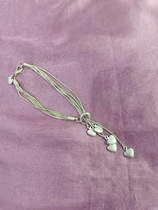 Heart Charm Silver Bracelet