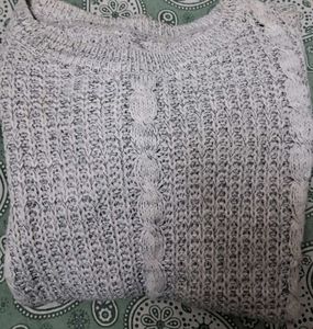 Cozy Grey Knit Sweater