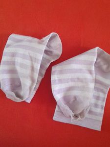 Striped Lavender Socks