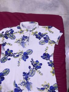 Floral Print Polo Shirt