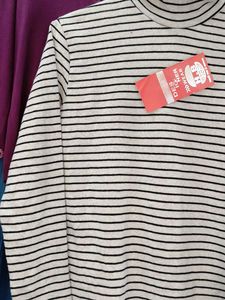 Striped Turtleneck Top