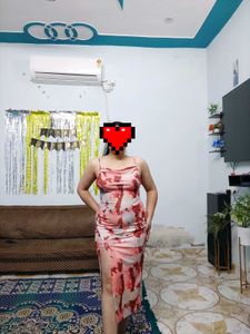 Red &amp; White Floral Slip Dress