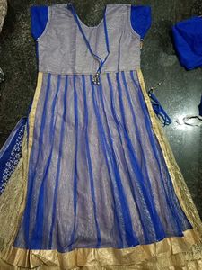 Anarkali With Pant And Shawl