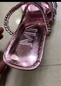 MANGO Pink Rhinestone Heels