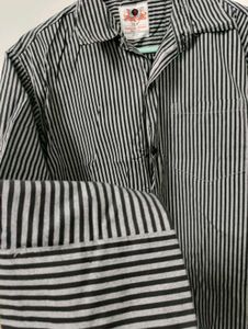 Striped Shirt With Faded Carbon Black Pant