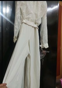 Classy White Blazer Jumpsuit