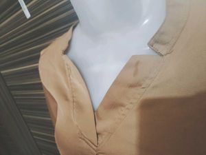 Brown Long Sleeve Tunic Top