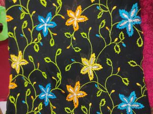 Beautiful Siffon Saree Thread Work