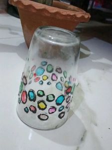 homemade glass painting sample