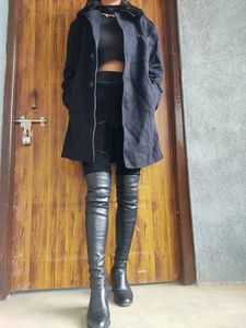 Chic Navy Blue Coat