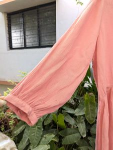 Peach Embroidered Top