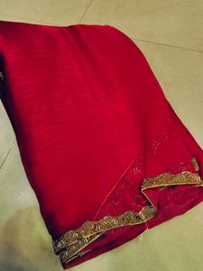 Emerald Green Saree with Beaded Border