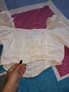 White H&amp;M Crop Top
