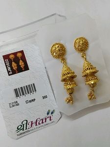 Jhumka Earrings Shri Hari Gold Plated Jewellery