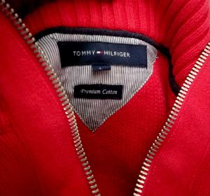 double zip Tommy Hilfiger Red Cardigan