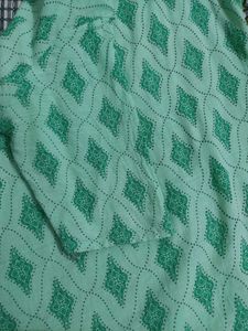 Green Diamond Pattern Kurti