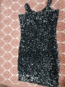 Sparkly Black Mini Dress